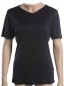 Preview: Damen T-Shirt, V-Ausschnitt, 100% Seide, Schwarz, M, 40/42