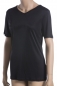 Preview: Damen T-Shirt, V-Ausschnitt, 100% Seide, Schwarz, XL, 46/48
