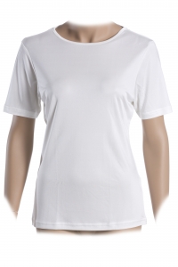 Damen T-Shirt, RH, 100% Seide, Weiss, S, 36/38