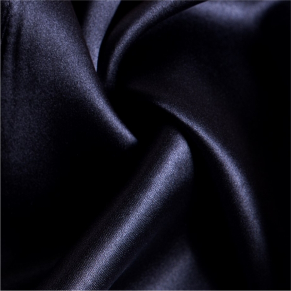 Pyjama, Schlafanzug, Damen, 100% Seide, Schwarz, XXL